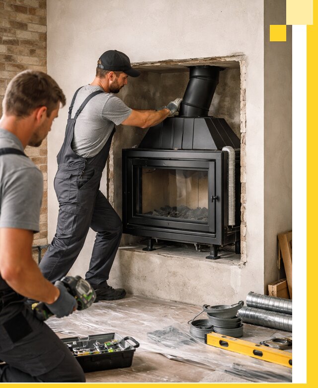 Установка каминных топок в Люберцах: монтаж, подключение