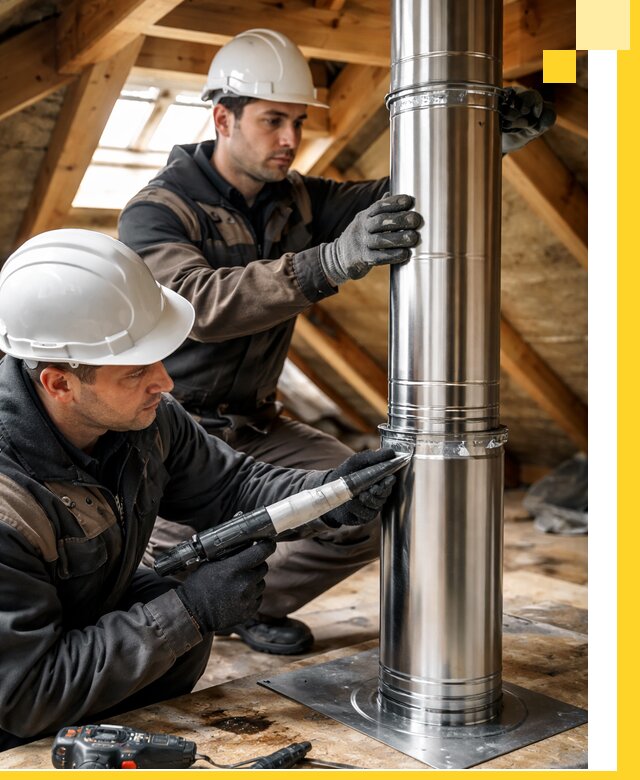 Монтаж дымоходов для каминов в Люберцах с гарантией качества