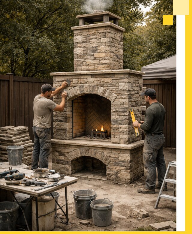 Проектирование и установка уличных каминов в Люберцах