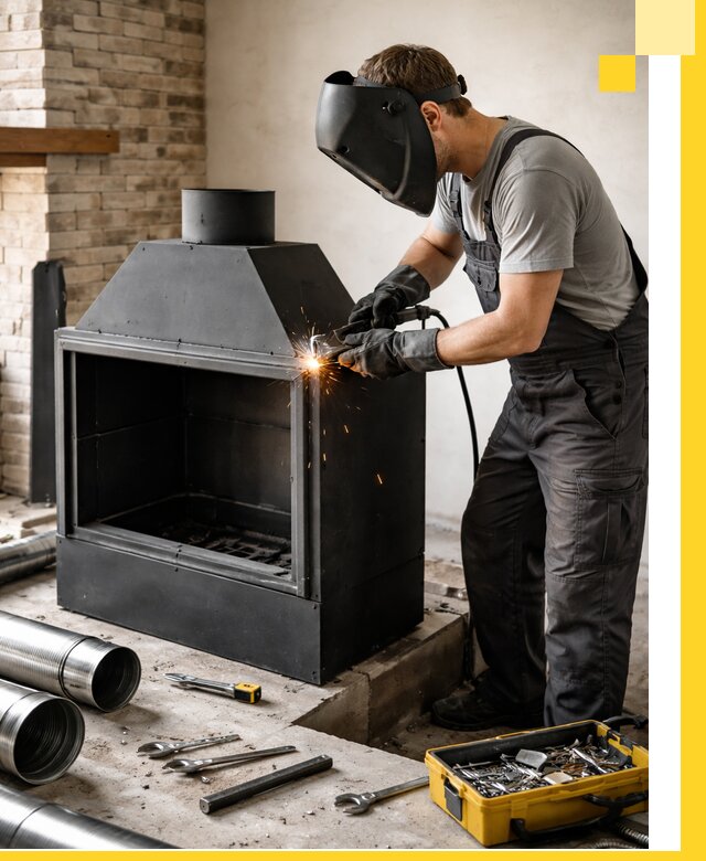 Продажа и установка металлических каминов в Люберцах под ключ