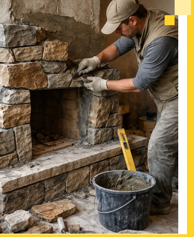 Изготовление и установка каменных каминов под ключ в Люберцах