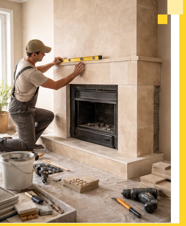 Установка и монтаж каминов в частном доме под ключ в Люберцах