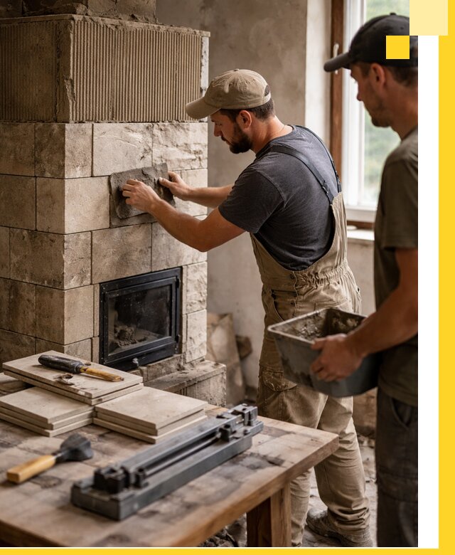 Профессиональная облицовка печей в Люберцах: керамика и камень