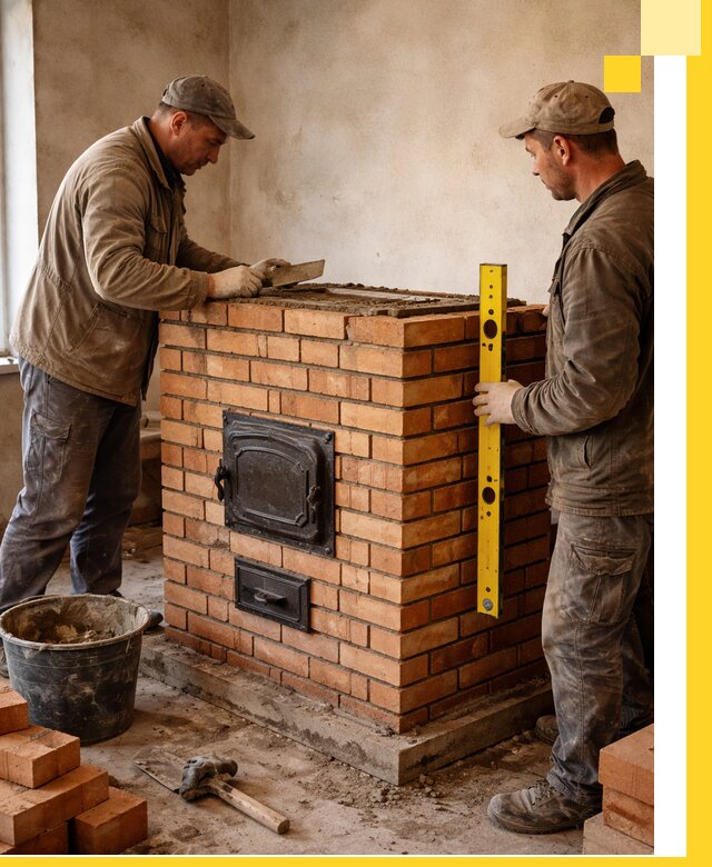 Отопительные печи под ключ в Люберцах, установка и сборка