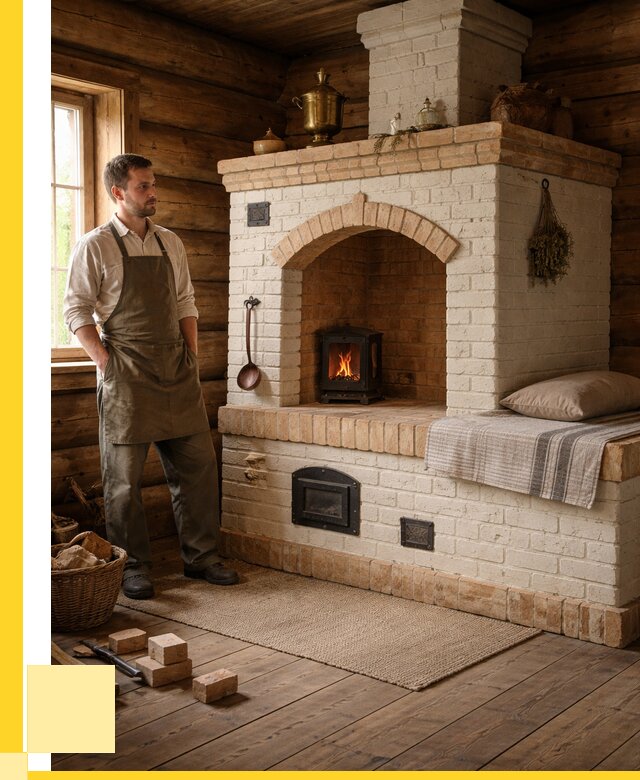 Русские печи с лежанкой под ключ в Люберцах от 157815 р. ЭриданЛюб