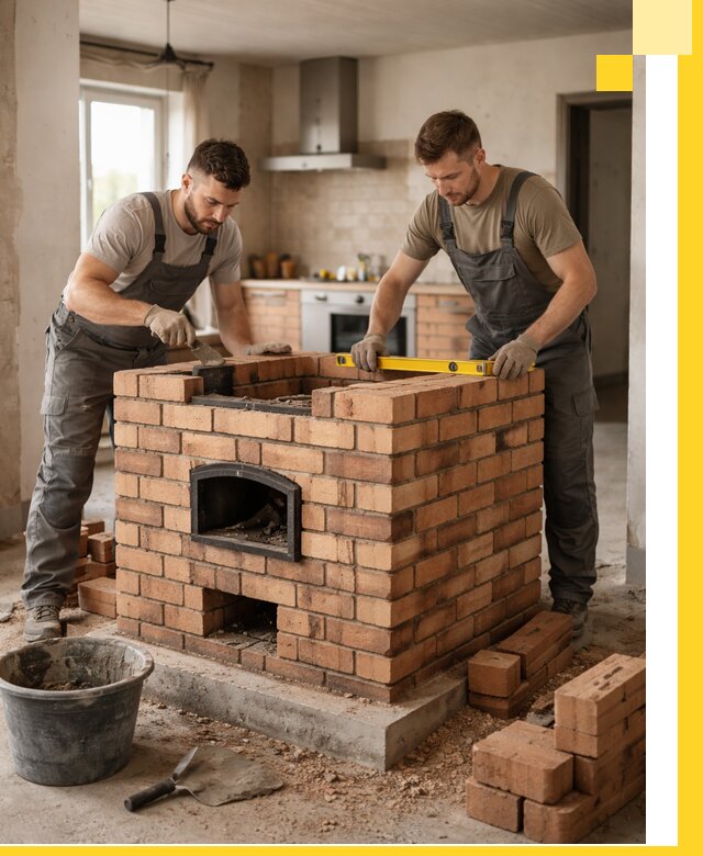 Установка и монтаж печей в частном доме в Люберцах под ключ