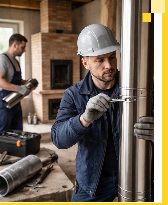 Профессиональный монтаж дымоходов для печей в Люберцах