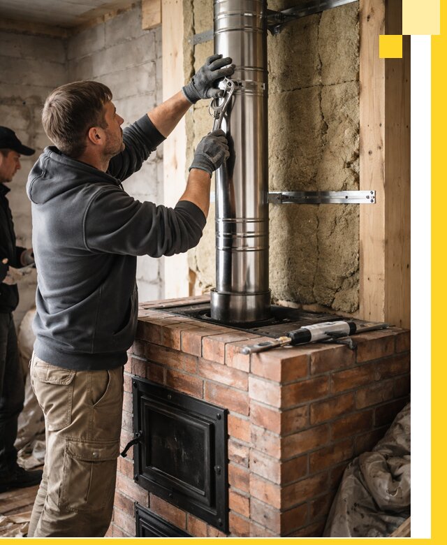 Изготовление и монтаж печей и дымоходов под ключ в Люберцах