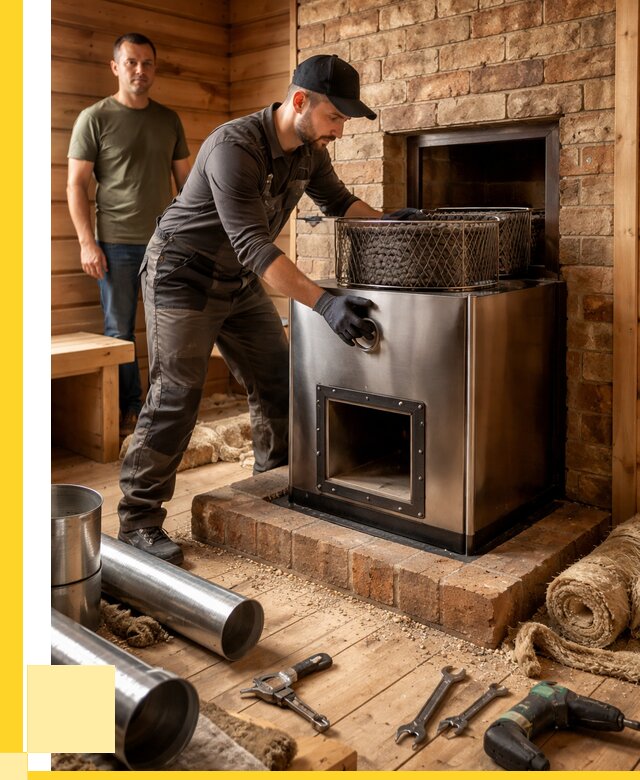 Монтаж банных печей под ключ в Люберцах от 18938 р., ЭриданЛюб