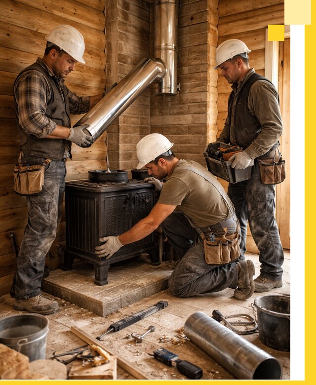 Профессиональный монтаж банных печей и дымоходов в Люберцах