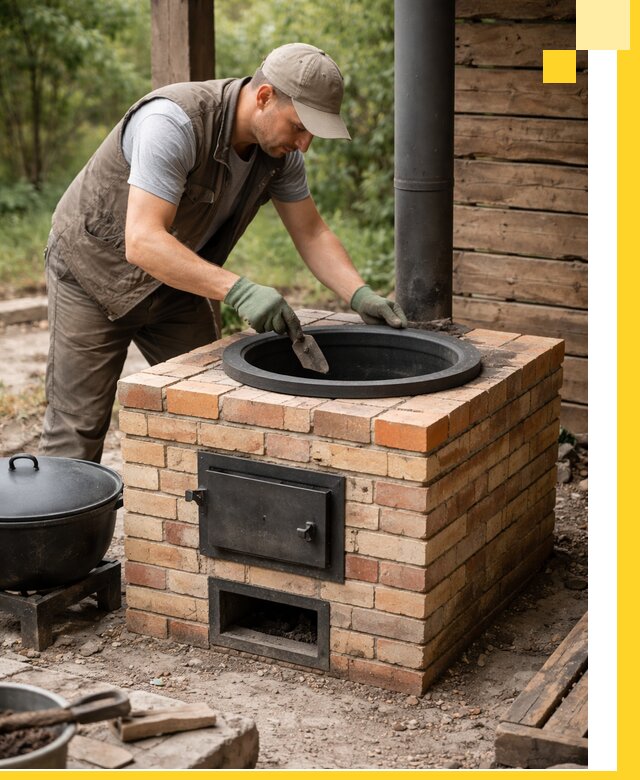 Изготовление и установка печей для казана в Люберцах под ключ