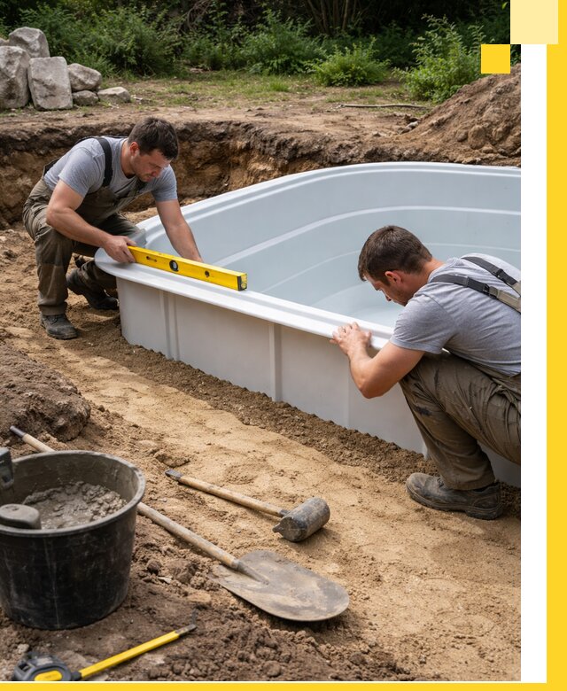 Производство и установка пластиковых бассейнов в Люберцах под ключ