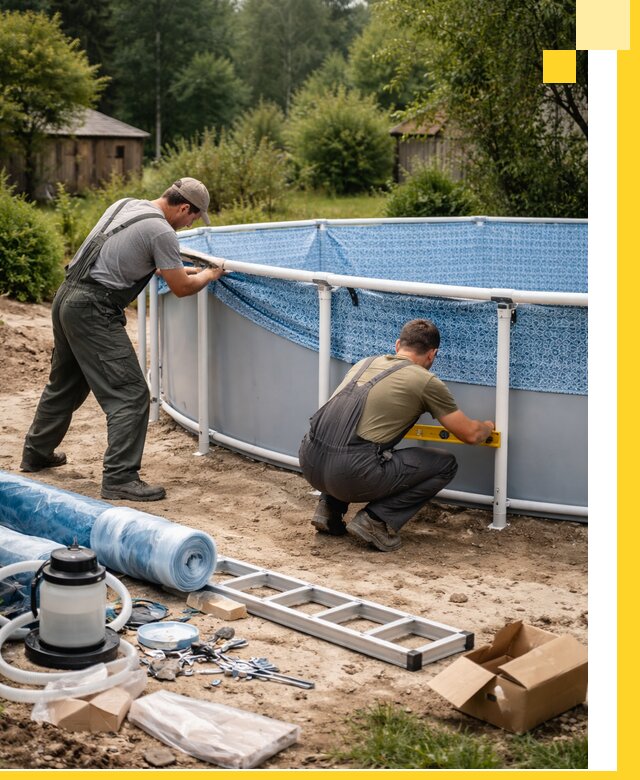 Установка и монтаж каркасных бассейнов в Люберцах под ключ