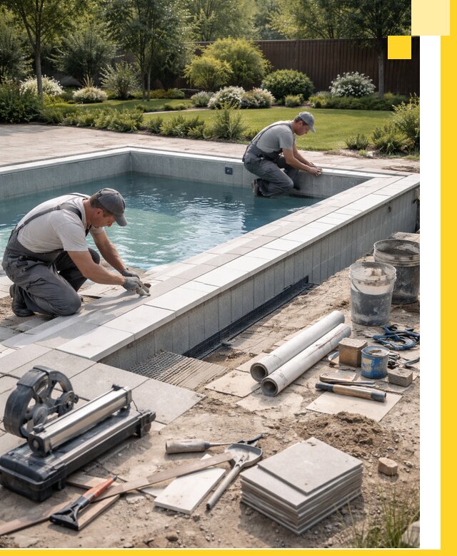 Строительство открытых бассейнов под ключ в Люберцах профессионально