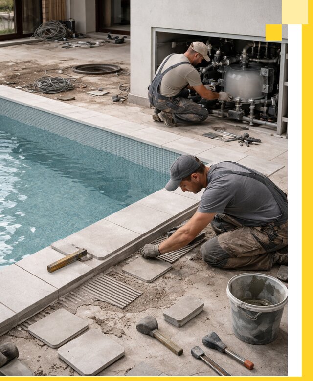 Строительство и монтаж бассейнов в коттедже в Люберцах