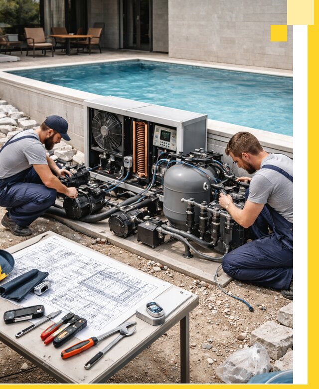 Проектирование и монтаж бассейнов с подогревом в Люберцах