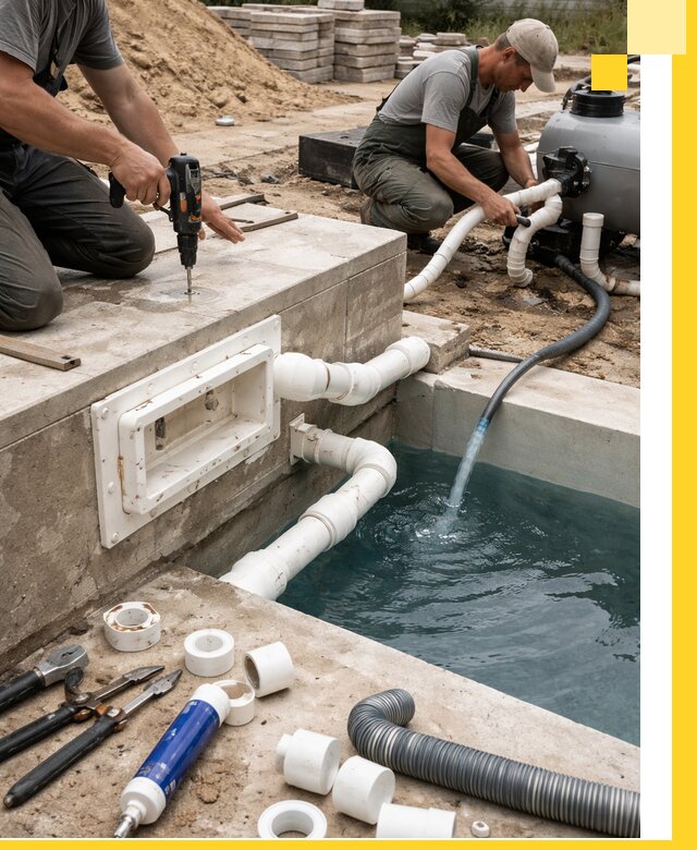 Строительство скиммерных бассейнов под ключ в Люберцах