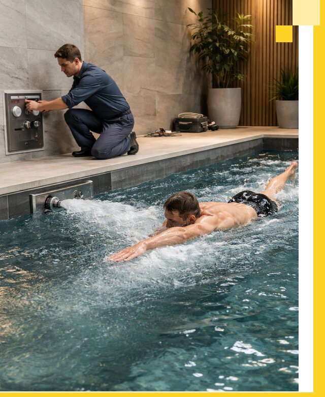 Проектирование и монтаж бассейнов с противотоком в Люберцах