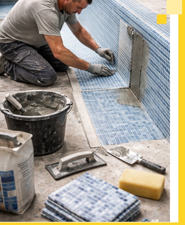 Укладка и ремонт мозаики для бассейнов под ключ в Люберцах