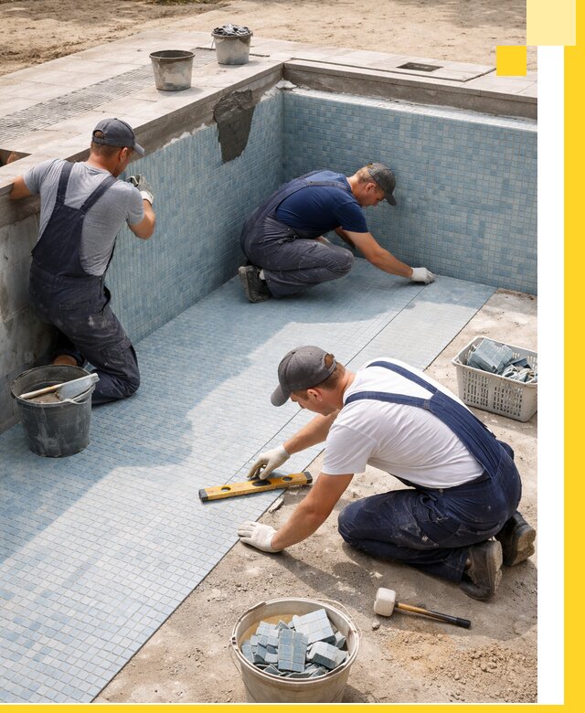 Укладка и установка плитки для бассейнов под ключ в Люберцах