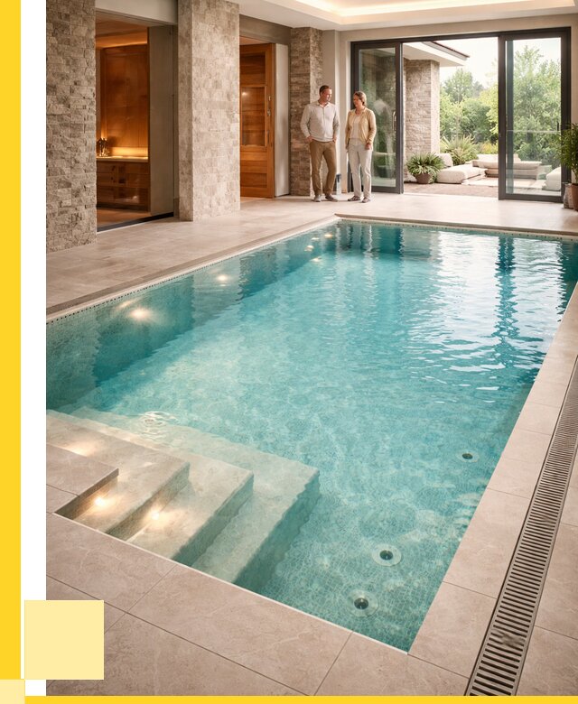 Бассейн во дворе в Люберцах: проект, отделка от 1262520 р. | ЭриданЛюб