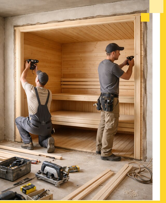 Монтаж саун под ключ в Люберцах — проектирование и установка