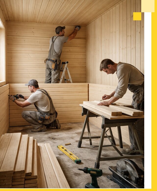 Обшивка саун в Люберцах из натуральной древесины под ключ