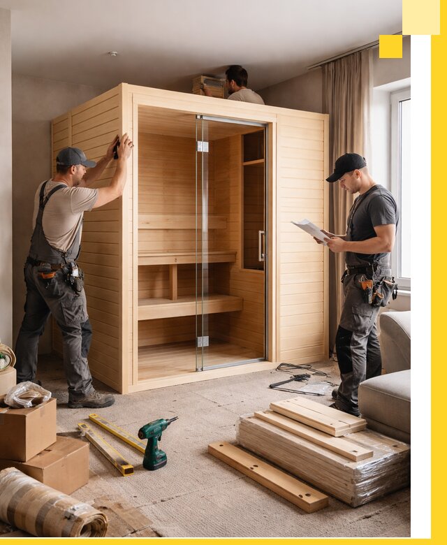 Установка и благоустройство саун в квартире в Люберцах