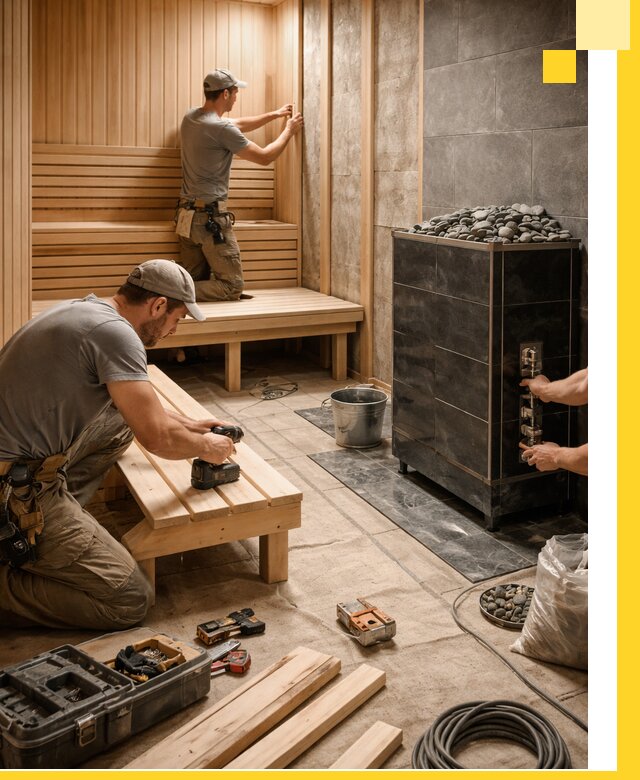 Дизайн и строительство интерьерных саун под ключ в Люберцах