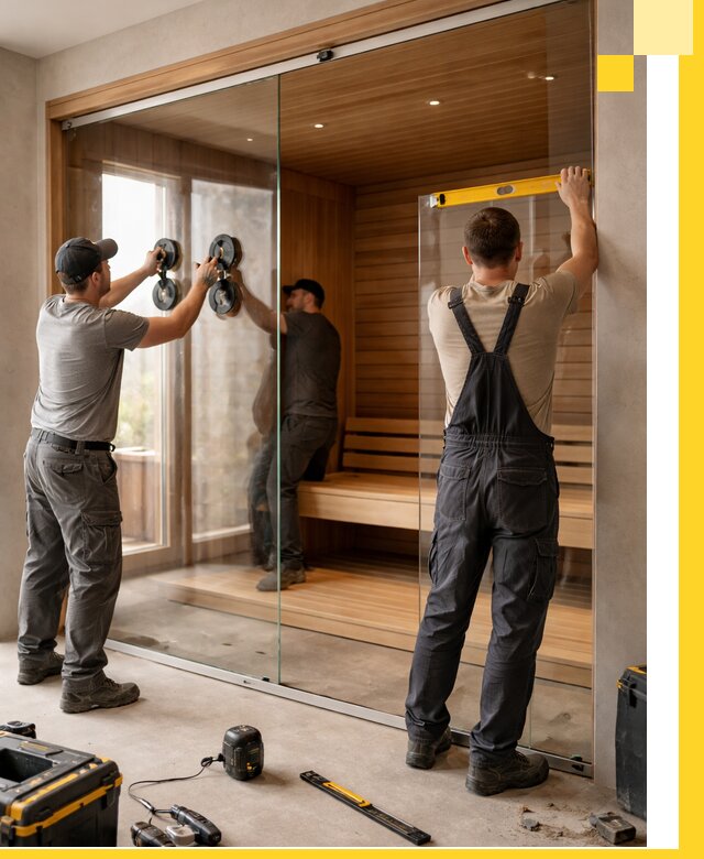 Производство и монтаж стеклянных саун под ключ в Люберцах