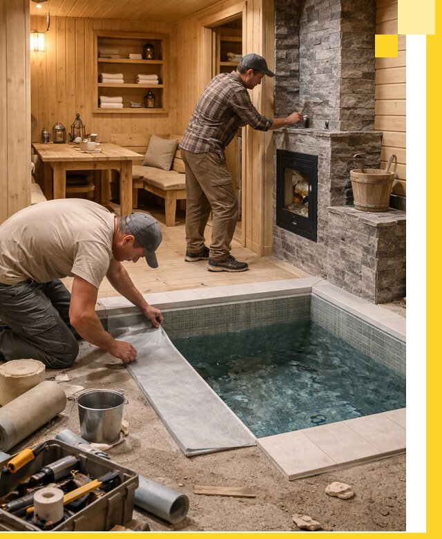 Строительство бань с комнатой отдыха под ключ в Люберцах