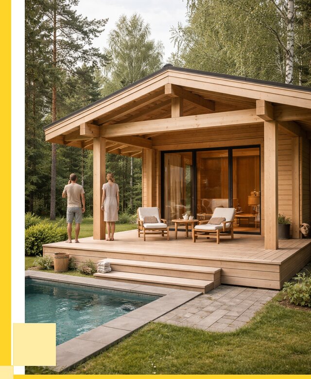 Бани с террасой под ключ в Люберцах от 631260 р. | ЭриданЛюб