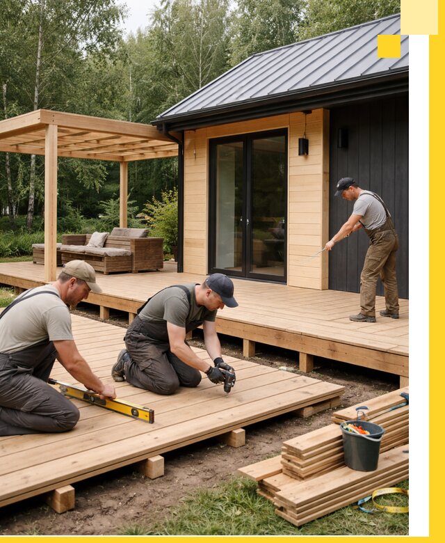 Строительство бань с террасой и бассейном под ключ в Люберцах