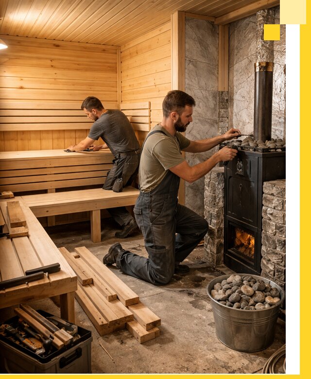 Дизайн и строительство интерьеров бань под ключ в Люберцах