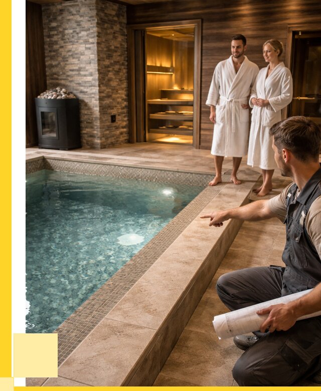 Проект бани с бассейном под ключ в Люберцах от 68387 р. | ЭриданЛюб