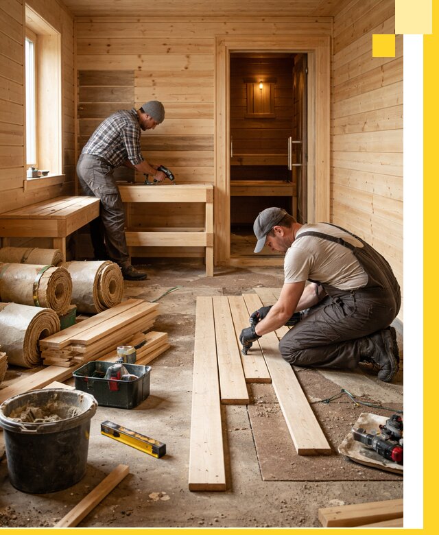 Индивидуальный проект бани с комнатой отдыха под ключ в Люберцах