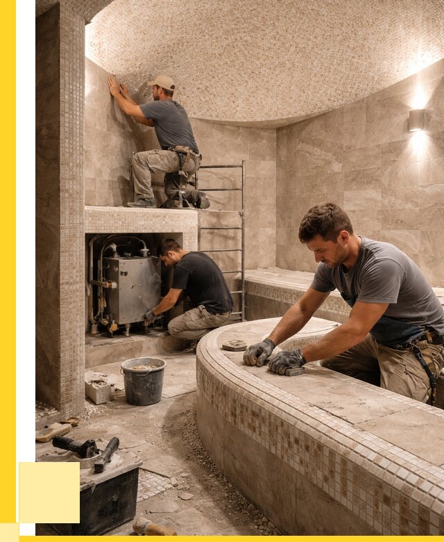 Монтаж хамамов под ключ в Люберцах от 263025 р. ЭриданЛюб