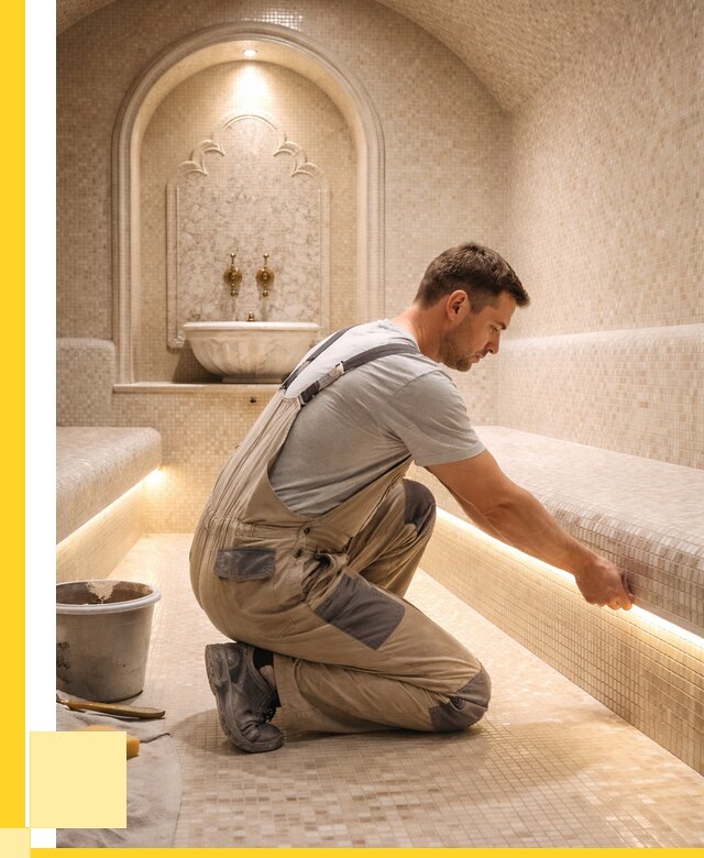 Отделка хамамов под ключ в Люберцах от 5787 р. | ЭриданЛюб