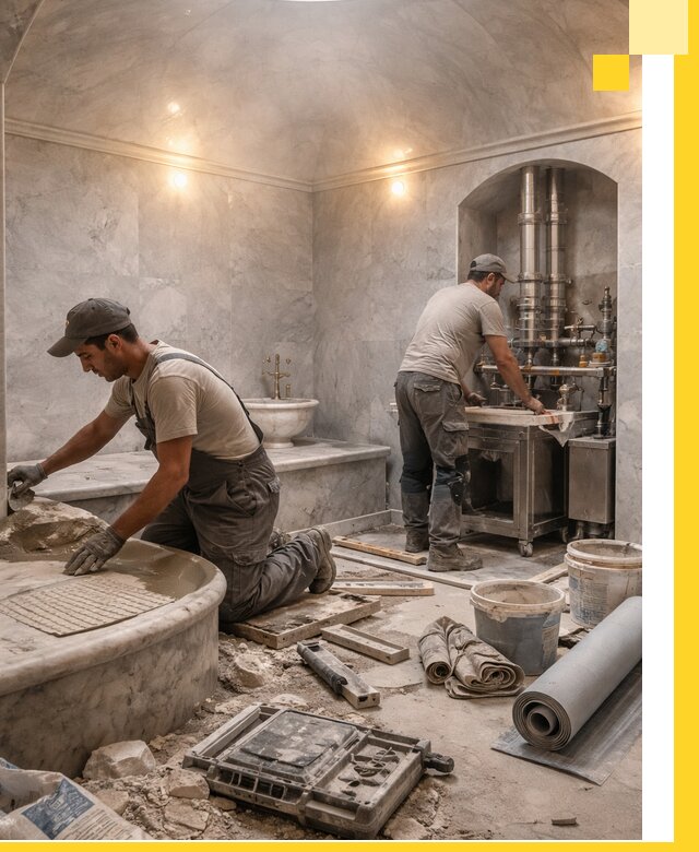 Строительство турецких бань хаммам под ключ в Люберцах