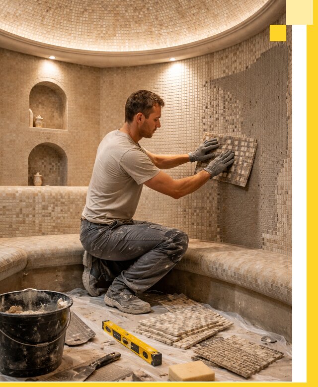 Устройство и монтаж домашнего хамама под ключ в Люберцах