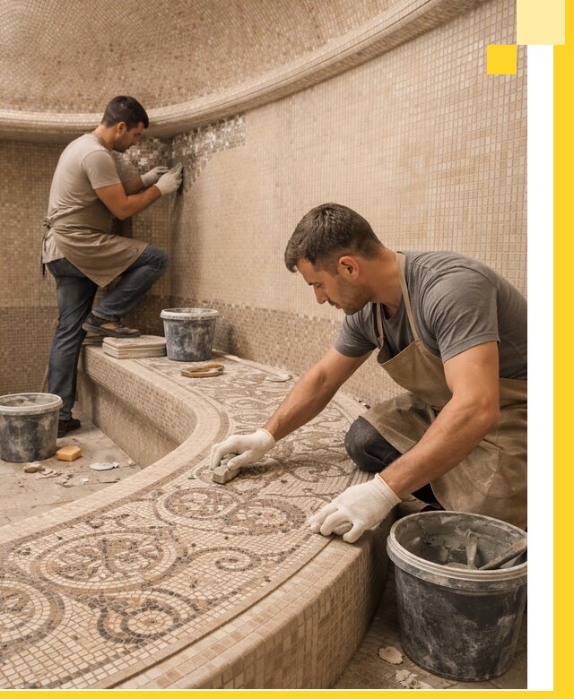 Плитка для хамама в Люберцах, укладка, подбор и поставка