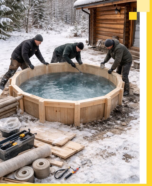 Изготовление и установка ледяных купелей под ключ в Люберцах